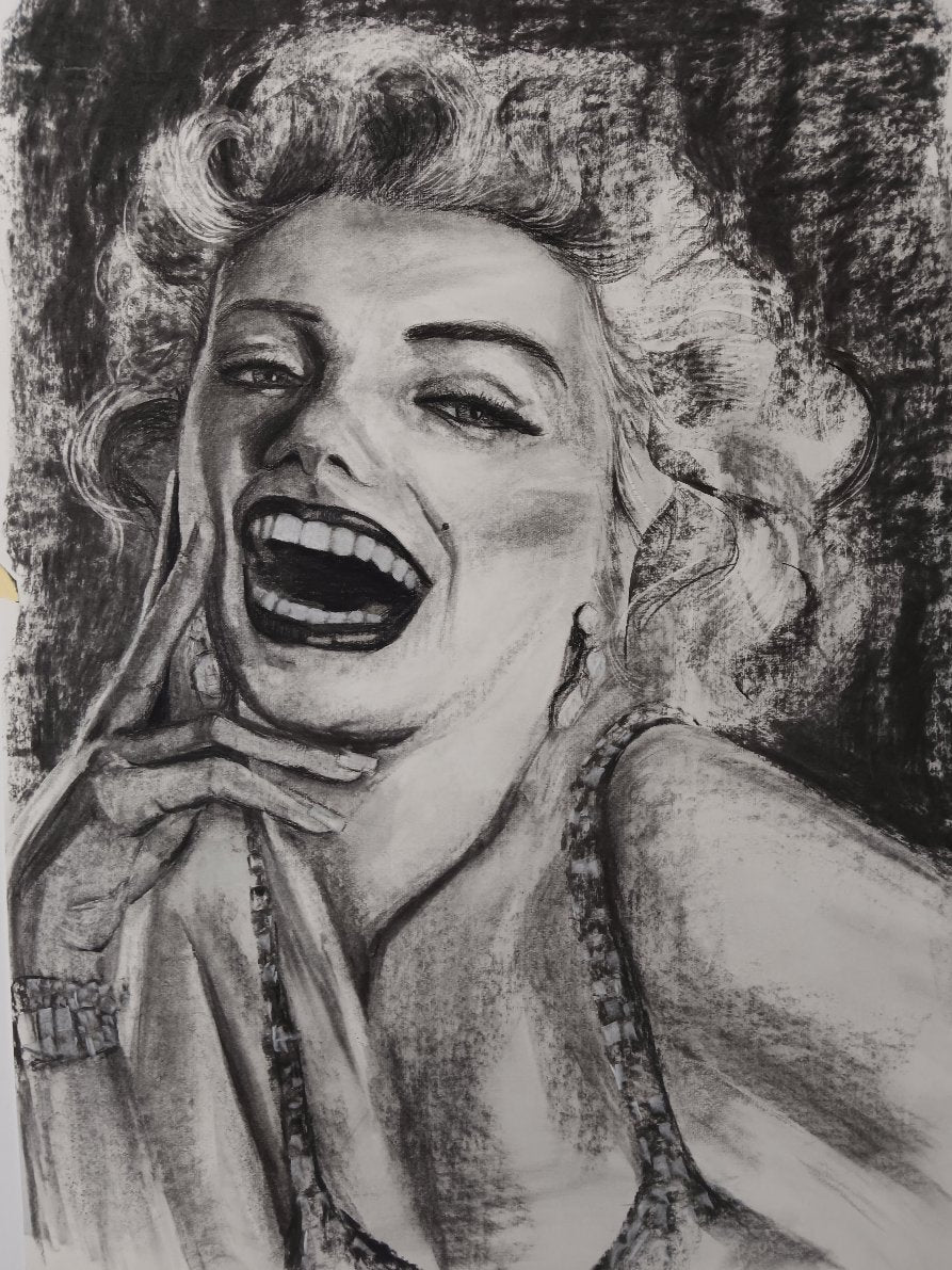 Clever Girl - Drawing in Charcoal on Artists Quality Paper - 840mm x 590mm