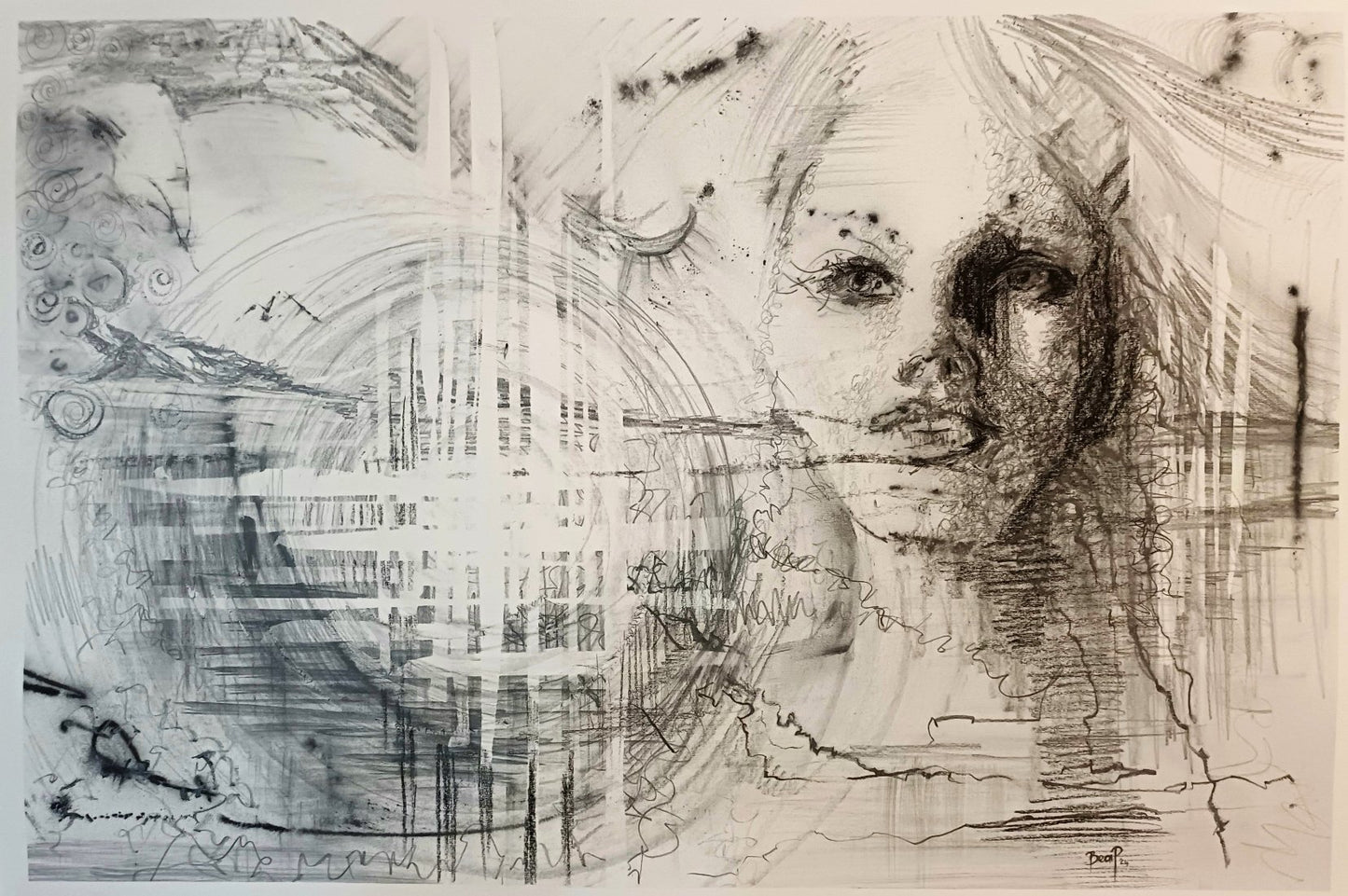 Behind the Whirlwind - Drawing in Graphite on Artists Quality Paper - 590mm x 840mm