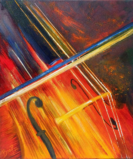 Fiddlestick - SOLD - Painting in Mixed Media on Canvas - 400mm x 295mm