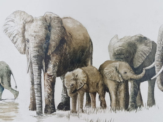 Elephant Migration - A5 Print of Work in progress 5