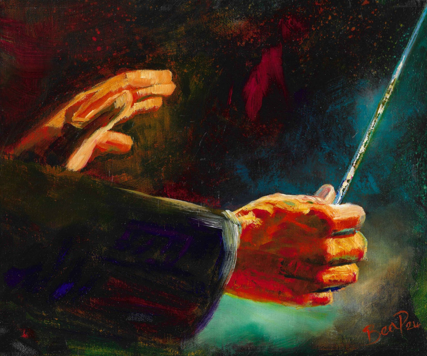 Steady - SOLD - Painting in Mixed Media on Canvas - 250mm x 295mm