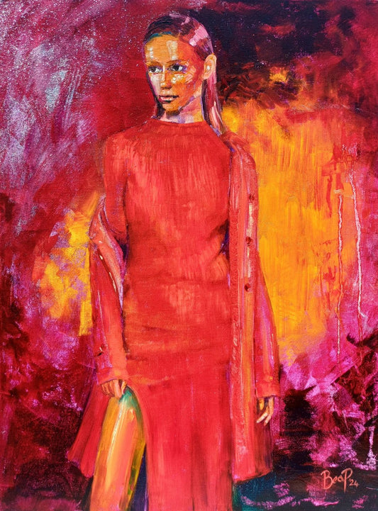 Red Raincoat - Print