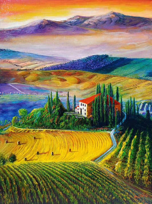 Vine Route - Painting in Oil on Canvas - 610mm x 460mm
