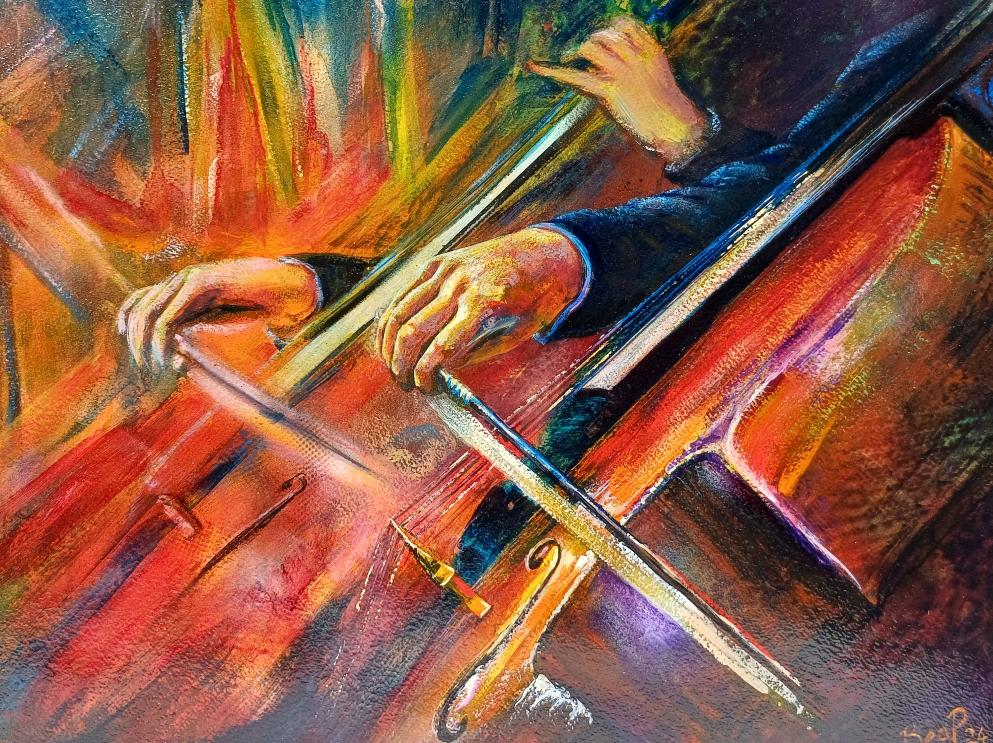 One Accord - Painting in Mixed Media on Archers Cotton Rag Paper - 570mm x 760mm