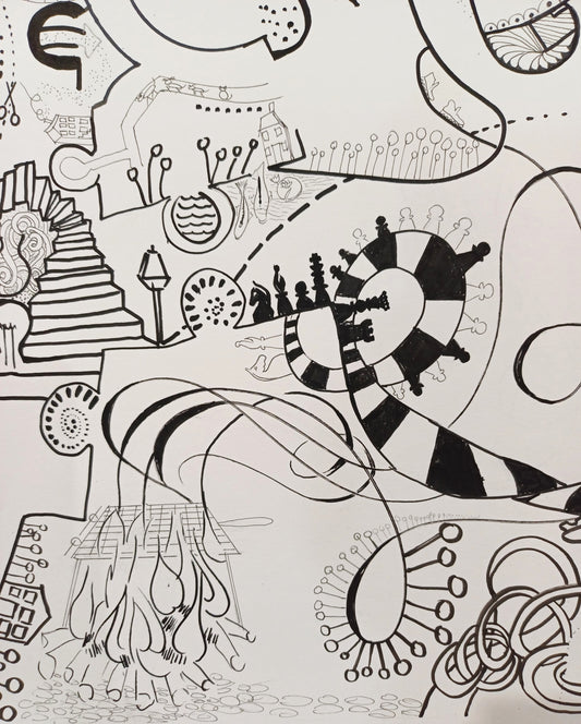 All the Kings Horses - Drawing in Markers on Artists Quality Paper - 590mm x 840mm