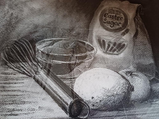 Wisk it up - Drawing in Charcoal on Artists Quality Paper - 300mm x 450mm