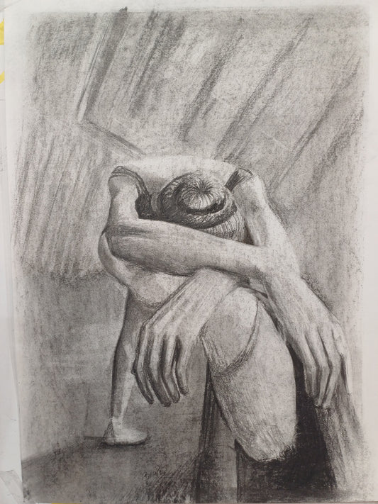 Tender Stretch - Drawing in Graphite on Artists Quality Paper - 580mm x 420mm