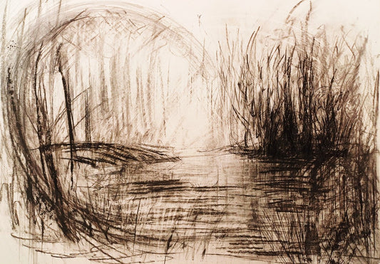 Wonders of the Marsh - Drawing in Charcoal on Artists Quality Paper - 590mm x 840mm
