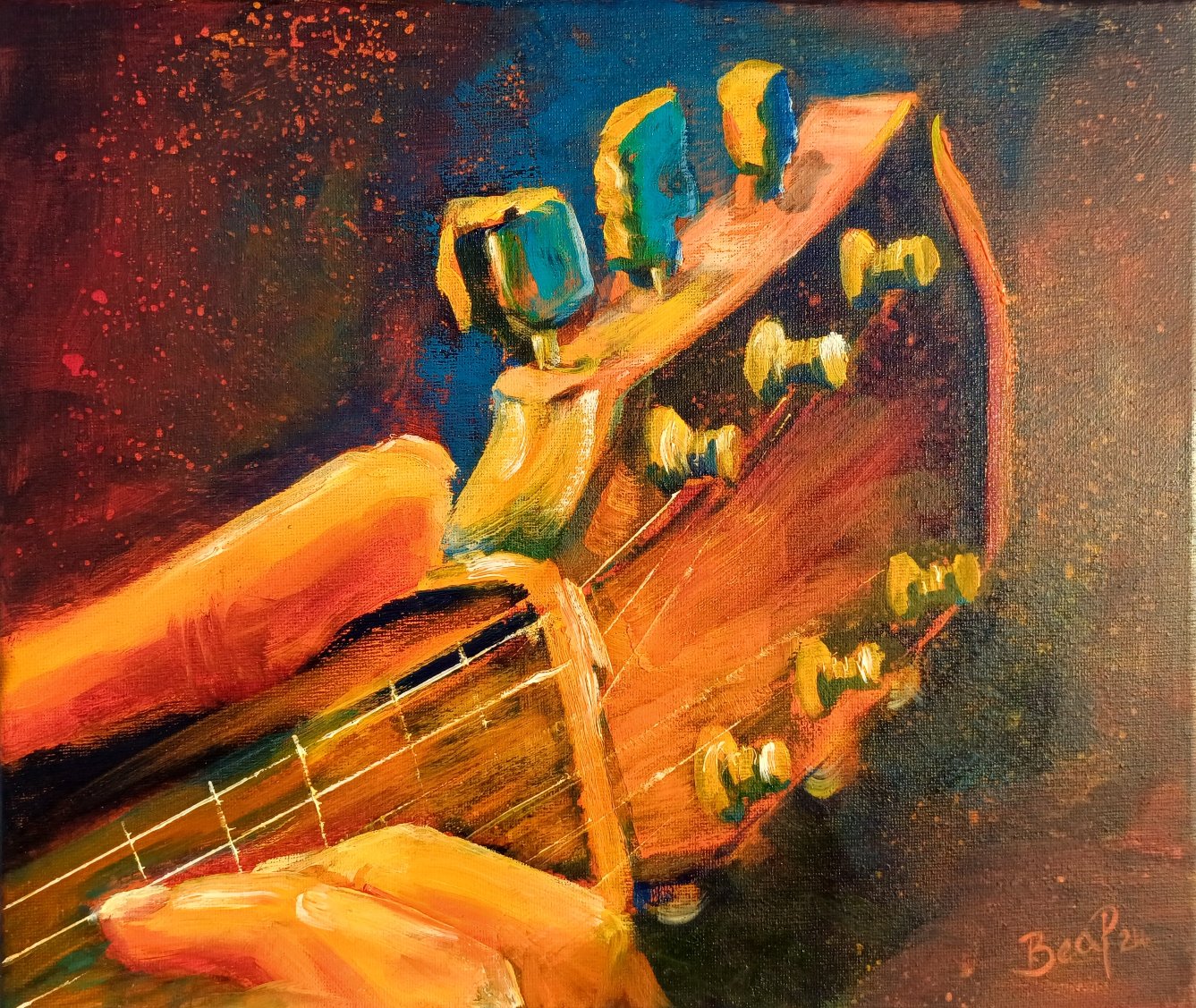 Pick me - Painting in Mixed Media on Canvas - 295mm x 400mm